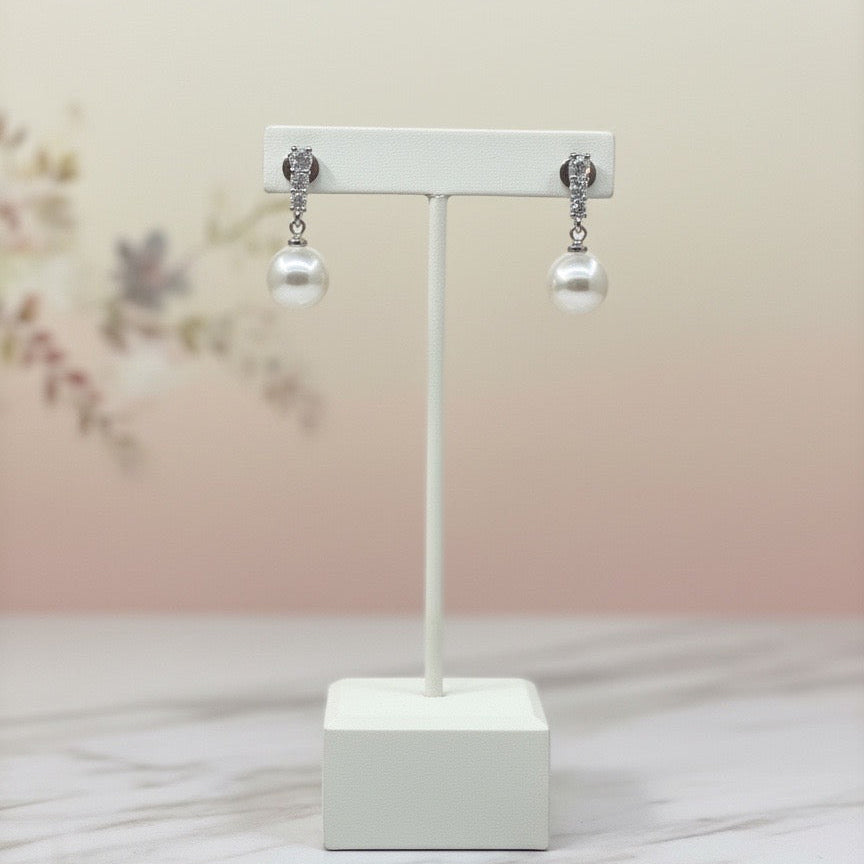 S925 vertical triple zircon stones