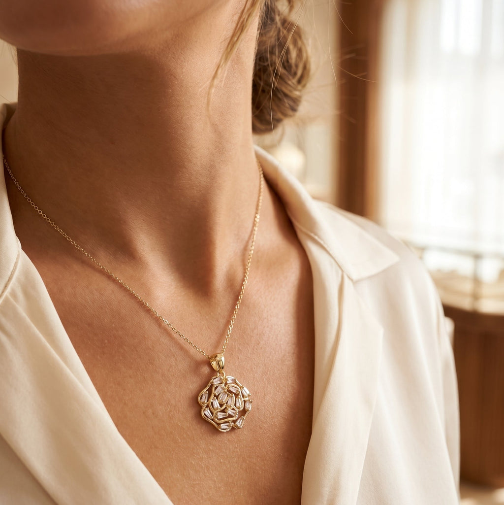 Gold Floral Necklace