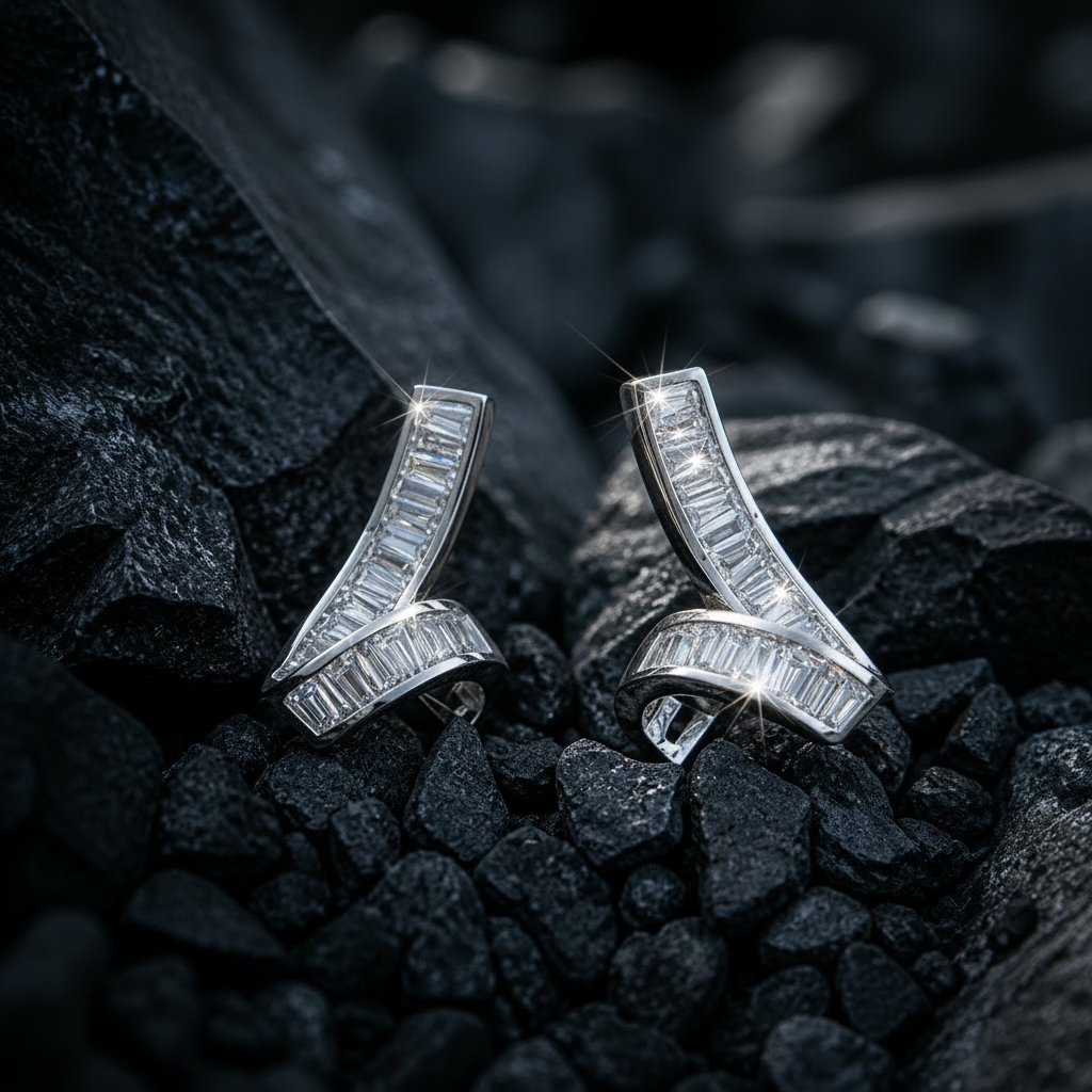Curved Silver Earrings