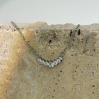 S925 silver zircon pendant necklace