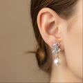 Pearled Butterfly Earrings