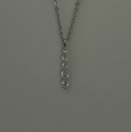 S925 vertical line necklace