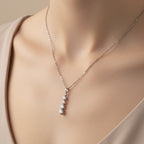 S925 vertical line necklace