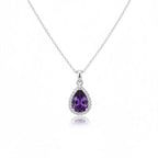 S925 silver Zircon drop pendant