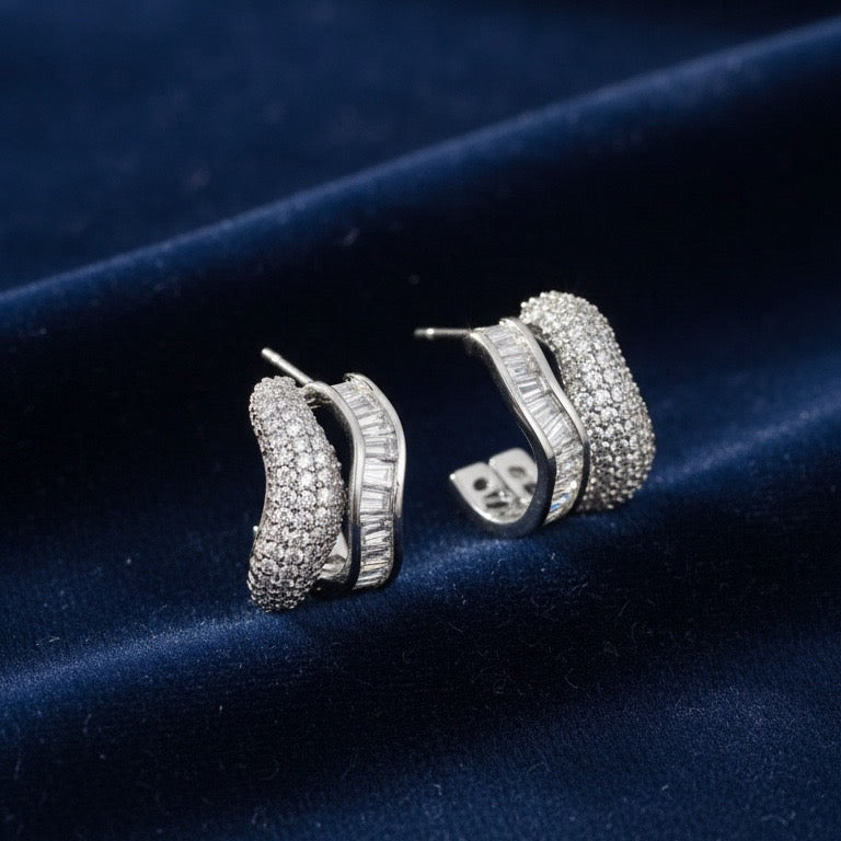 S925 Wavy Earrings