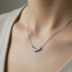 S925 silver zircon pendant necklace