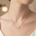 S925 silver zircon pendant necklace