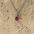 S925 RedTear Drop