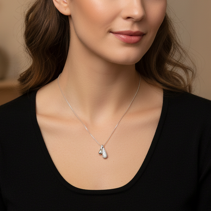 Silver Drops Necklace