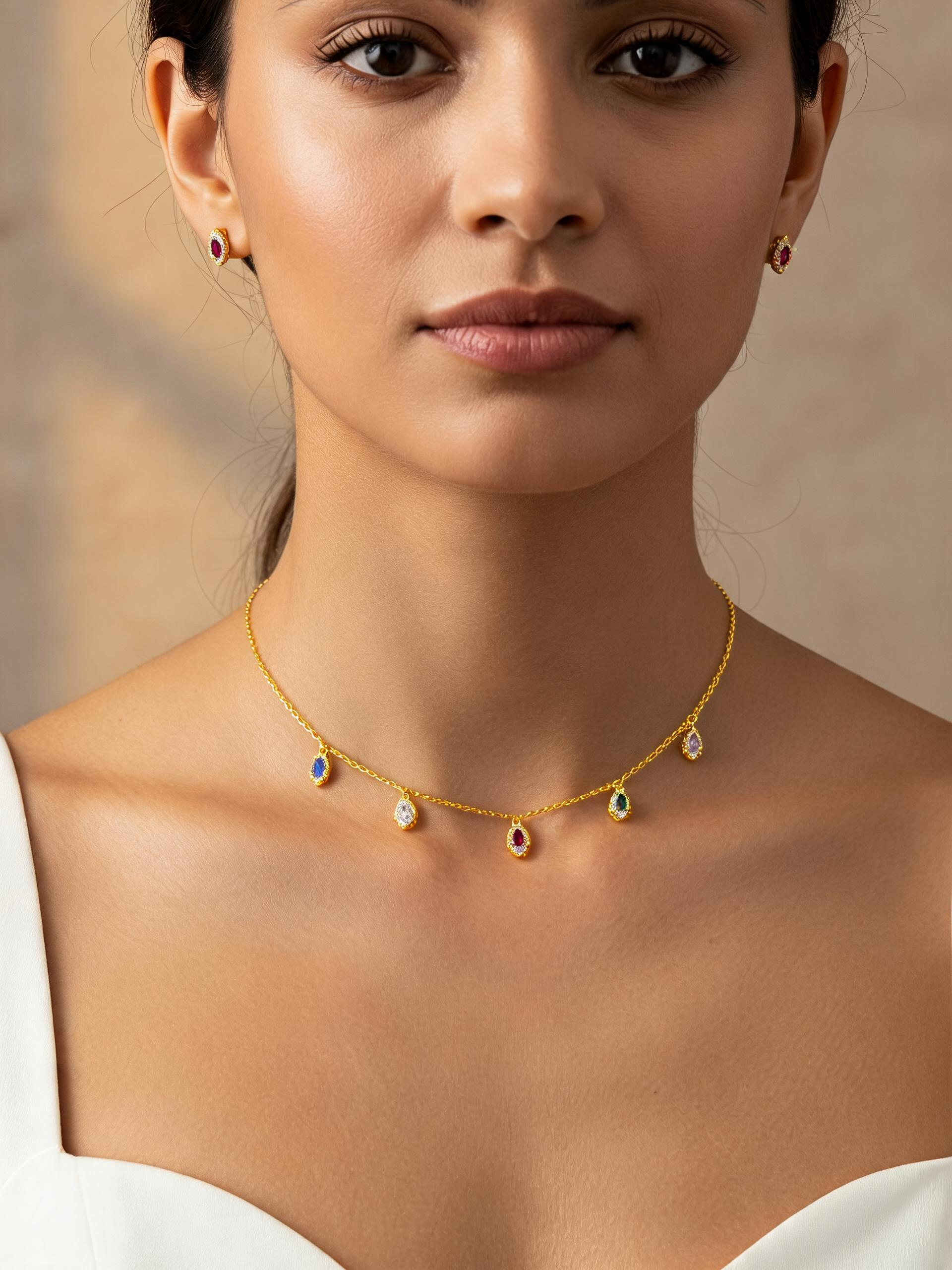 Multi-Gemstone Choker