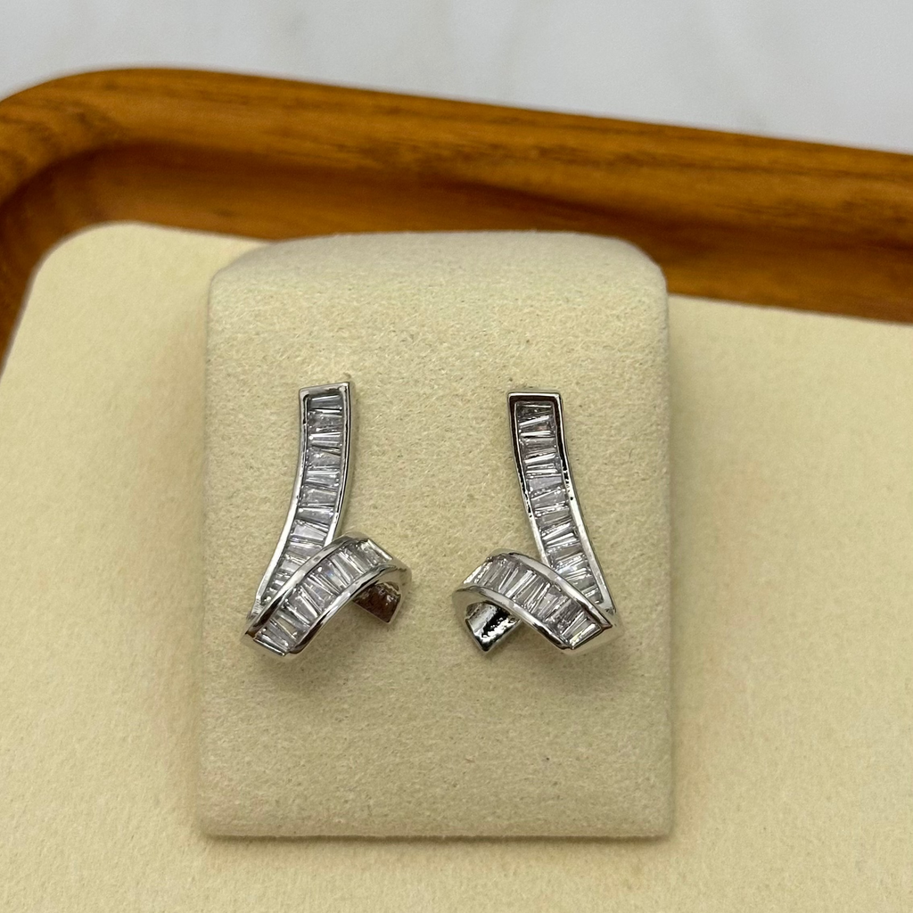 Curved Silver Earrings