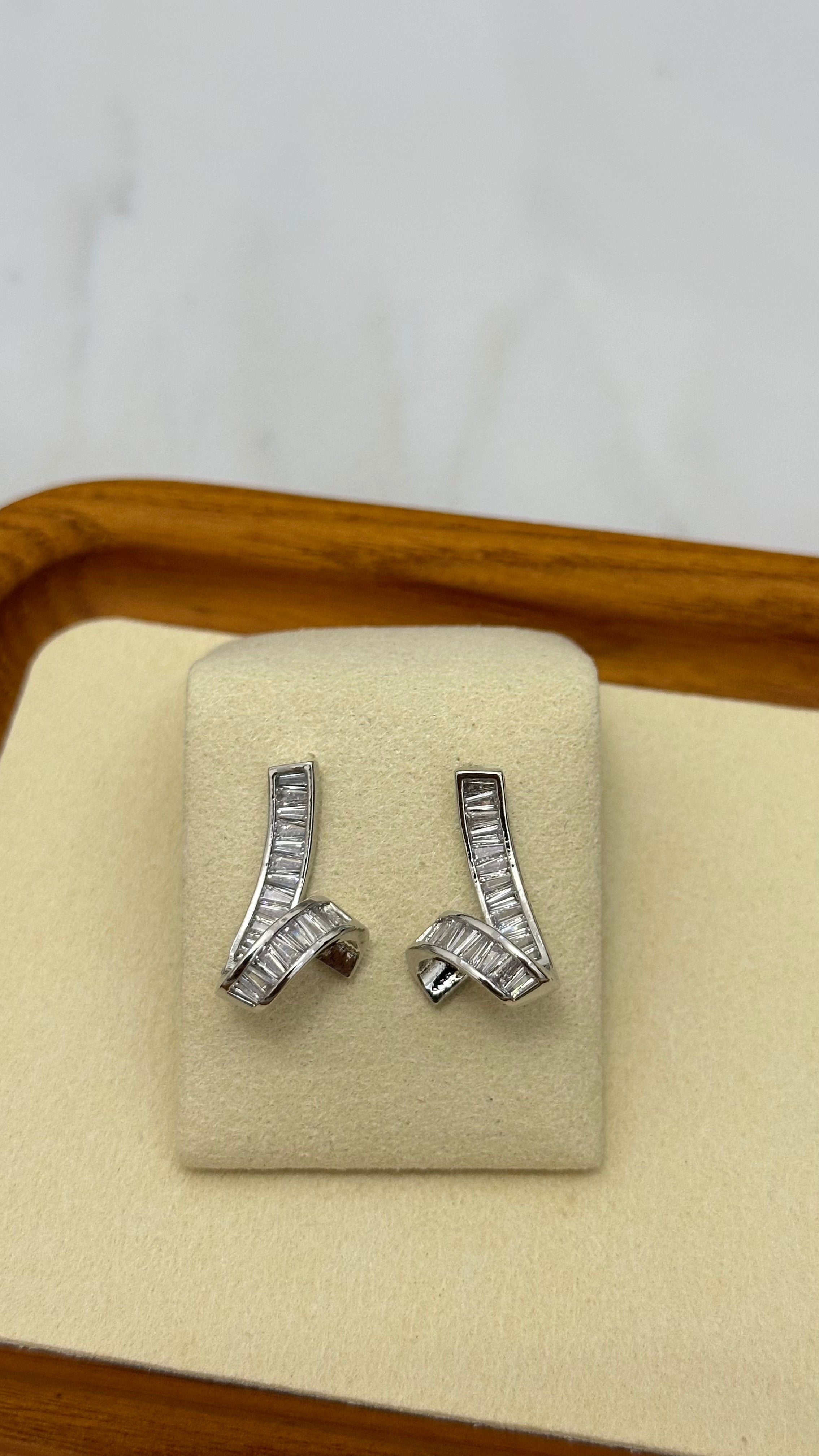 Curved Silver Earrings