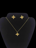 Gold Diamond Flower Set