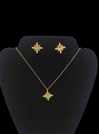 Gold Diamond Flower Set